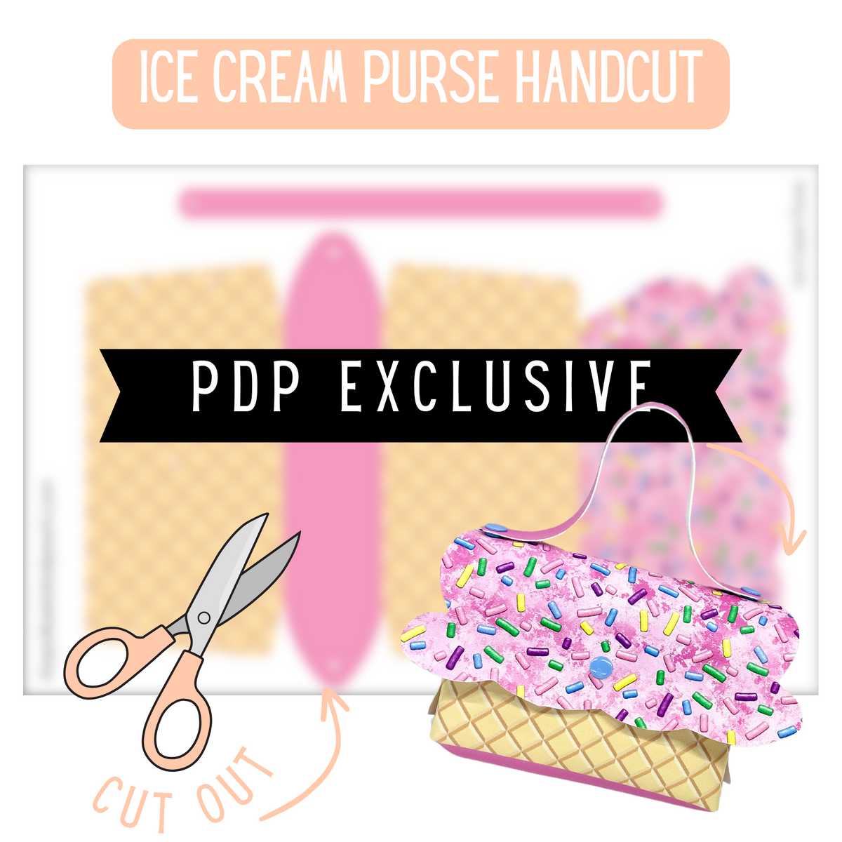 beaded ice cream purse main image 1