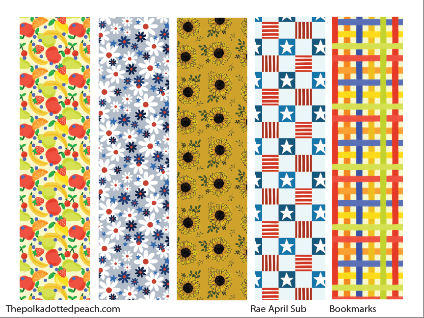 Rae April Sub Bookmarks – The Polka Dotted Peach Supply Co.