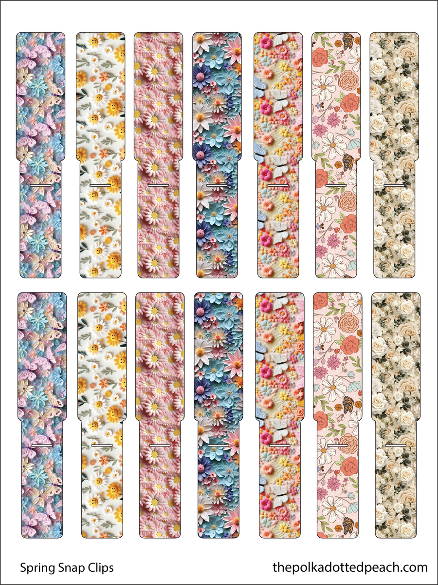 Spring Snap Clips- Hand Cut – The Polka Dotted Peach Supply Co.