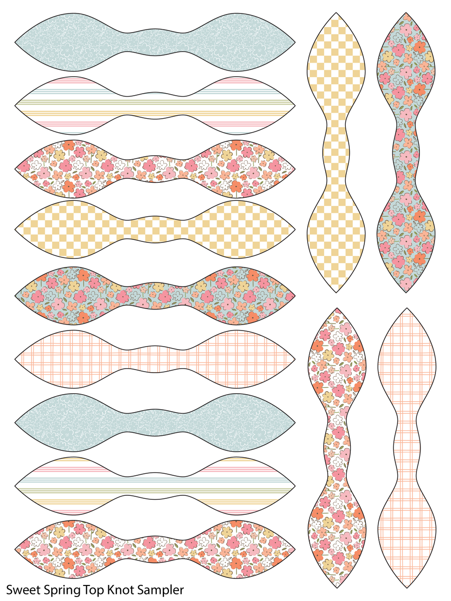 Sweet Spring Top Knot Sampler Handcut – The Polka Dotted Peach Supply Co.