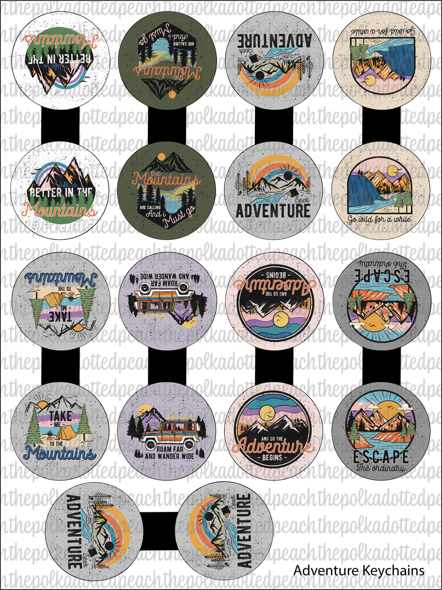 Adventure Keychains- Handcuts – The Polka Dotted Peach Supply Co.